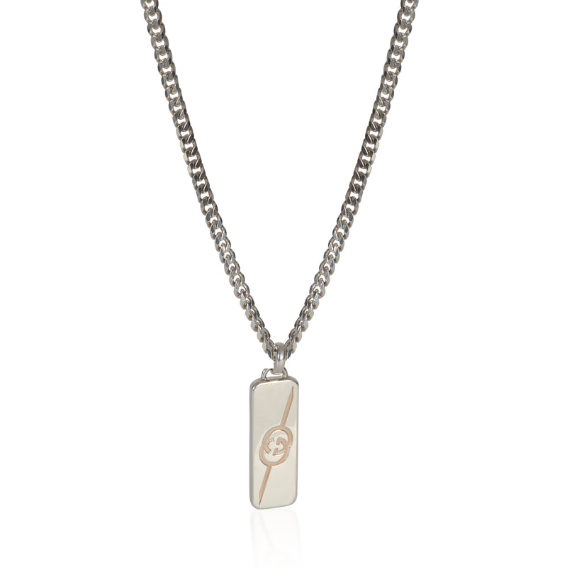 Gucci Sterling Silver  Tag Pendant fv