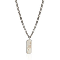 Gucci Sterling Silver  Tag Pendant fv