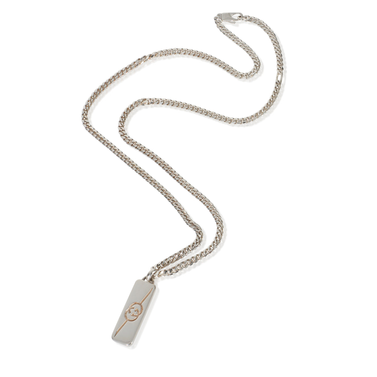 Gucci Sterling Silver  Tag Pendant pv