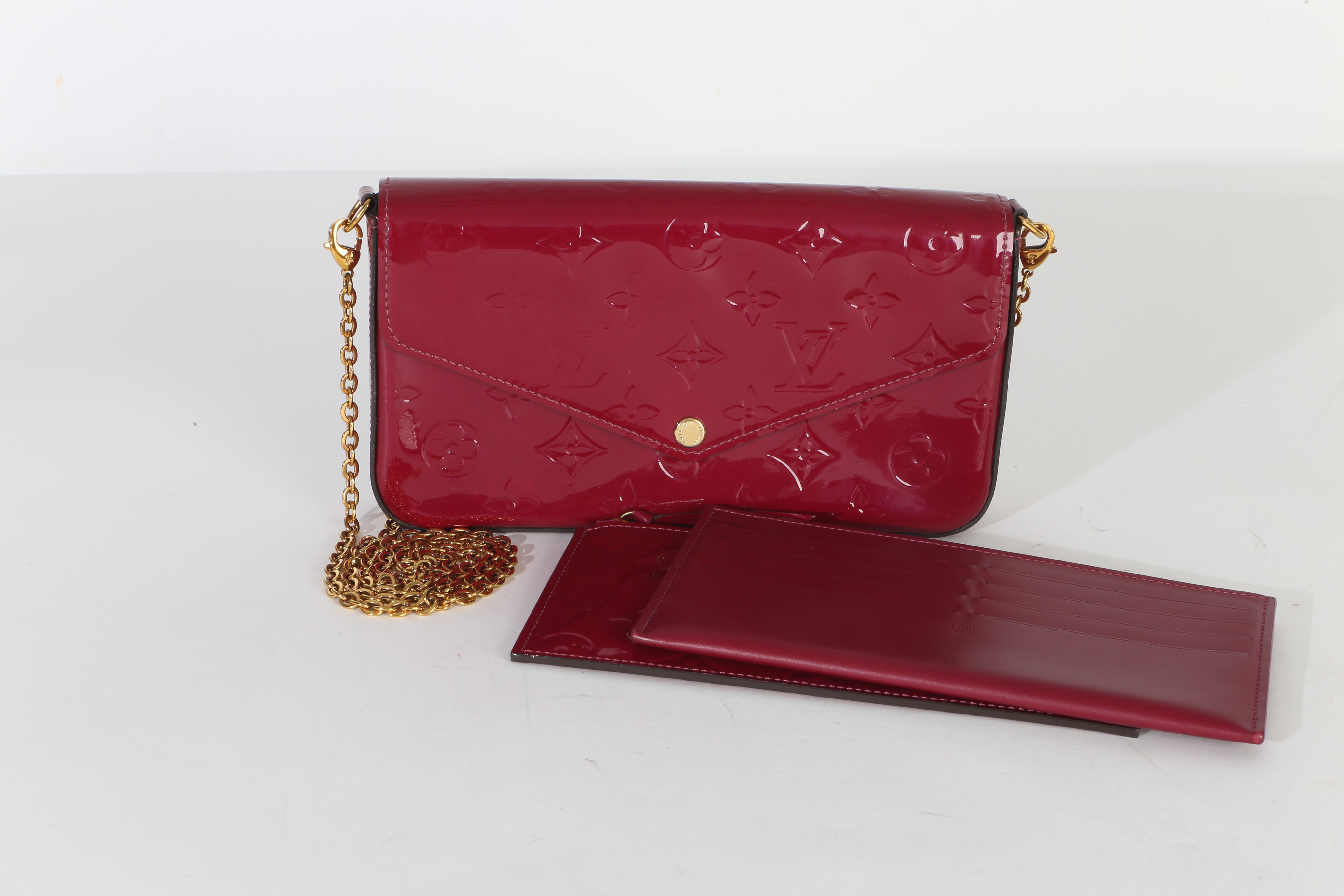 Louis Vuitton Fuschia Monogram Vernis Felicie Pochette Handbag id