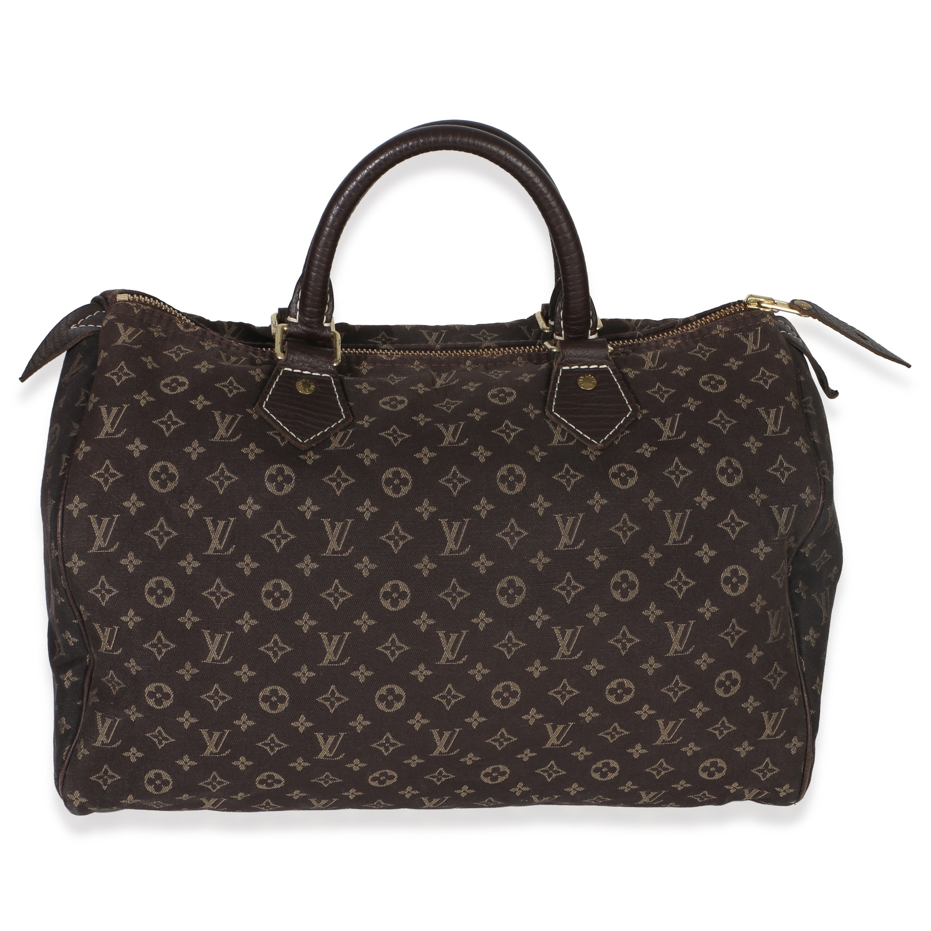 Louis Vuitton Brown Monogram Canvas Mini Lin Speedy 30 Handbag id