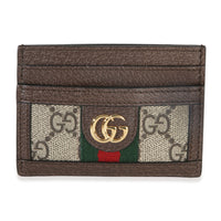 Gucci Beige GG Supreme Canvas Ophidia Card Case Wallet id