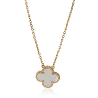 Van Cleef & Arpels Yellow Gold Mother Of Pearl Vintage Alhambra Pendant fv