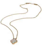 Van Cleef & Arpels Yellow Gold Mother Of Pearl Vintage Alhambra Pendant pv