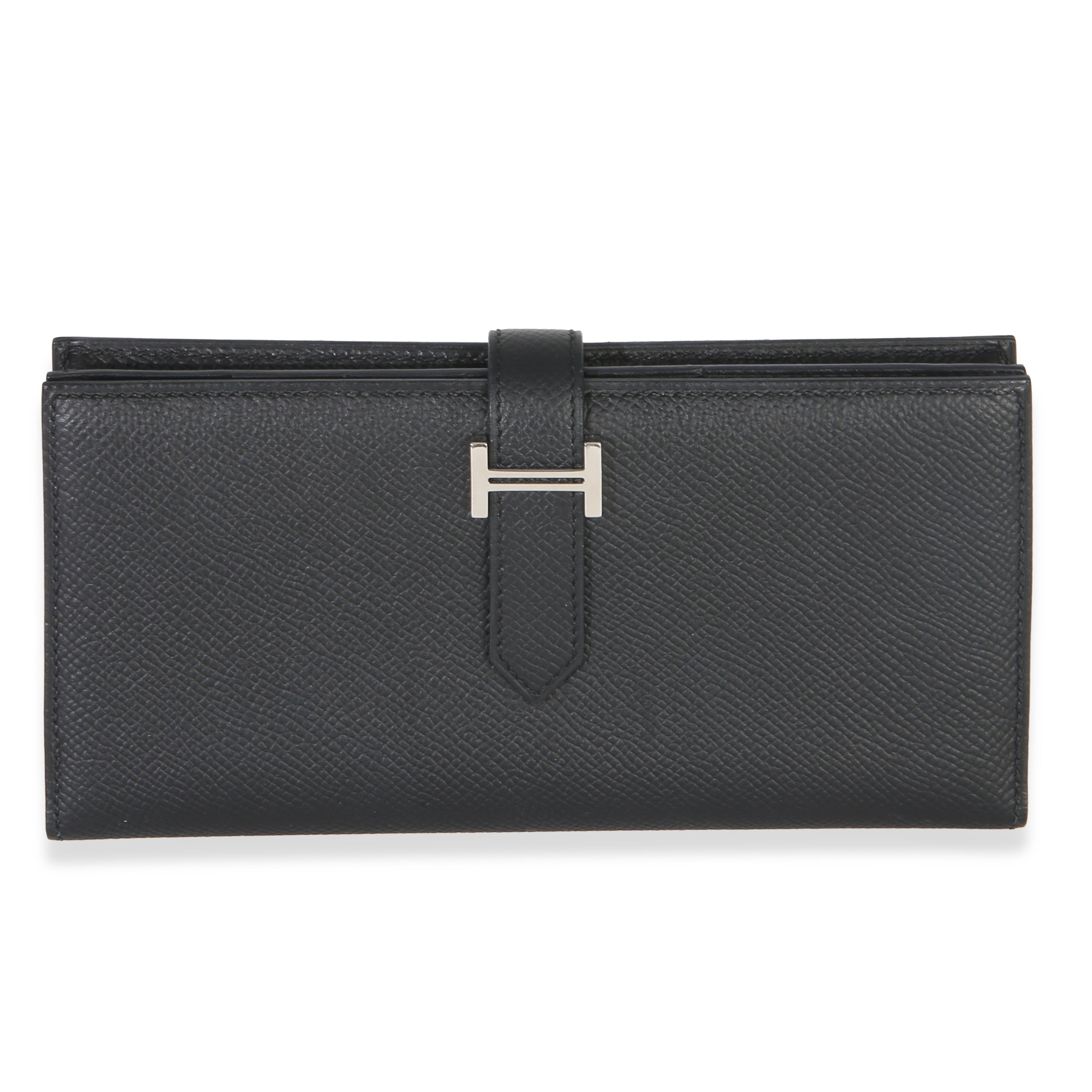 Hermès Black Epsom Bearn Wallet PHW Wallet id