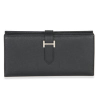 Hermès Black Epsom Bearn Wallet PHW Wallet id