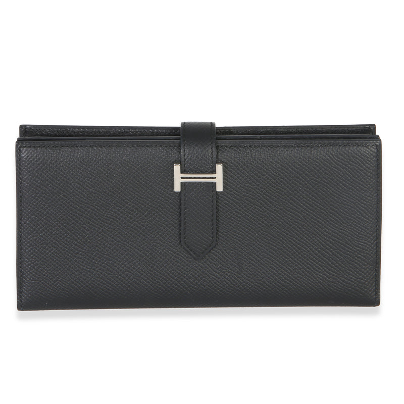 Hermès Black Epsom Bearn Wallet PHW Wallet id