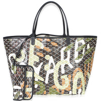 Goyard Black Green ine Canvas Saint Louis Lettres Camouflage GM Handbag id