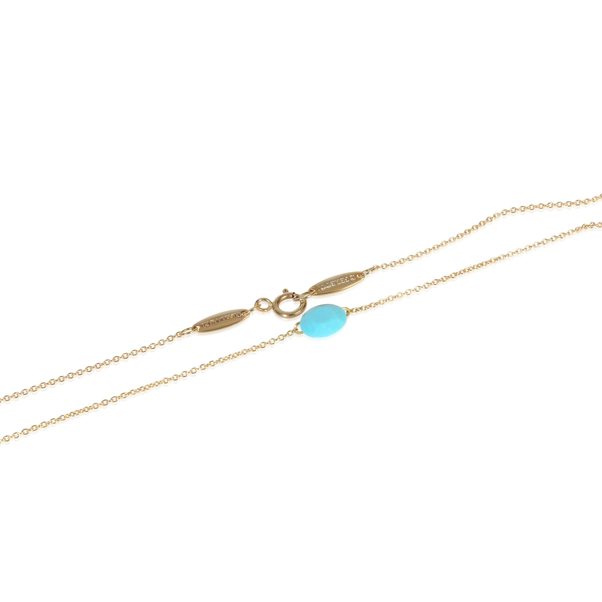 Tiffany & Co. Yellow Gold Turquoise Elsa Peretti Pendant sv