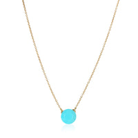Tiffany & Co. Yellow Gold Turquoise Elsa Peretti Pendant fv