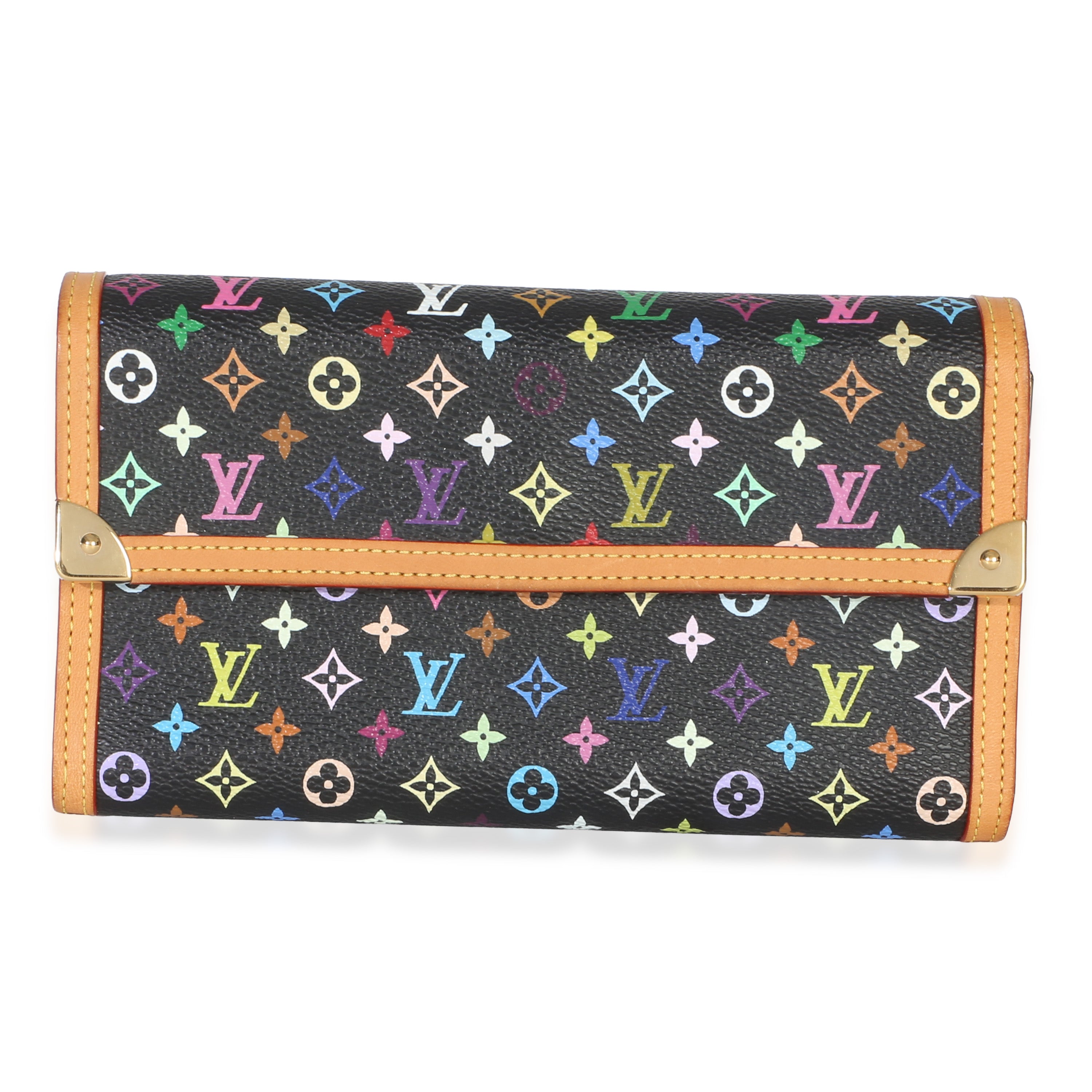 Louis Vuitton White Monogram Multicolor Canvas International Wallet Wallet id
