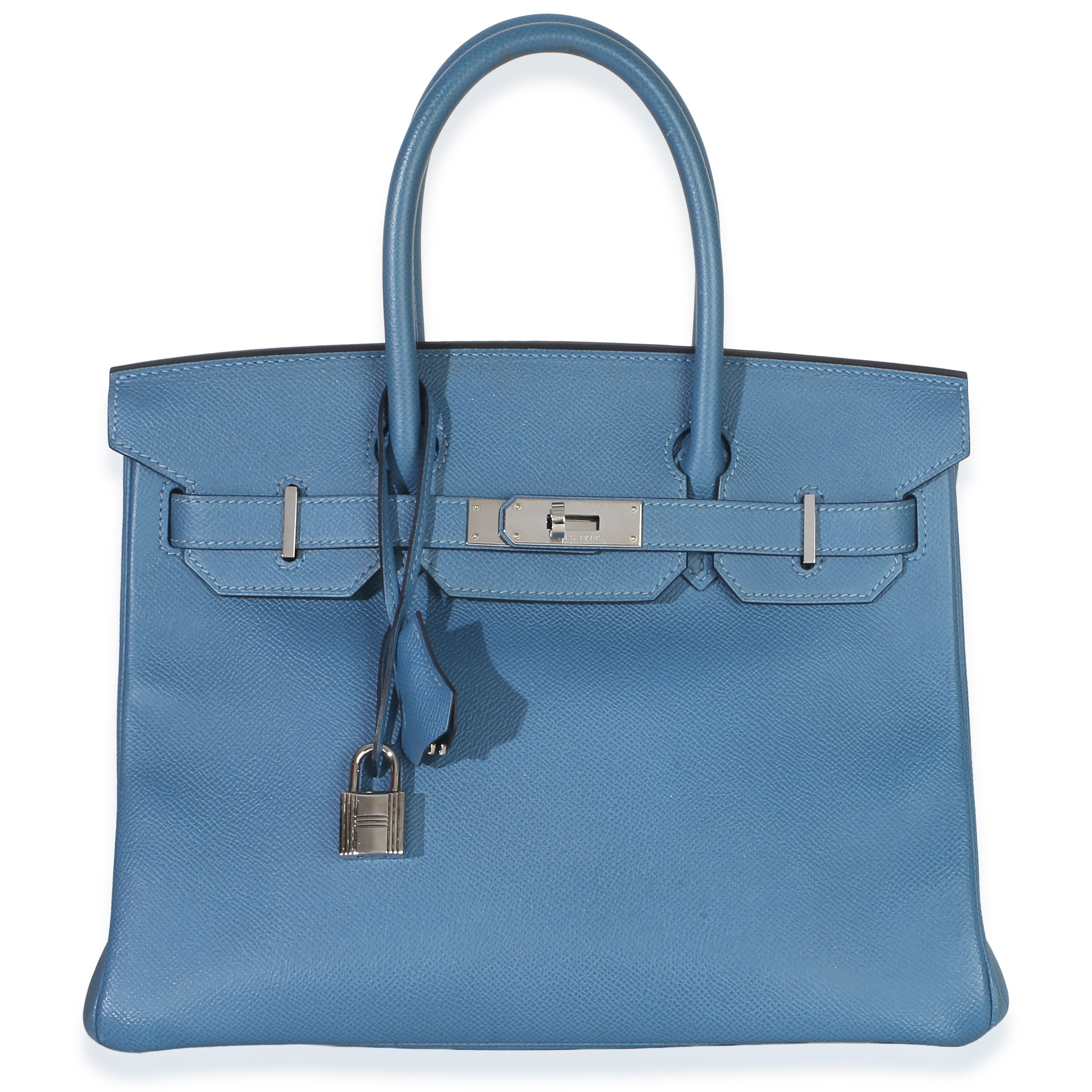 Hermès Bleu Brighton Epsom Birkin 30 PHW Handbag fv