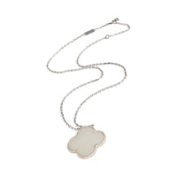 Van Cleef & Arpels White Gold Mother Of Pearl Magic Alhambra Pendant bv