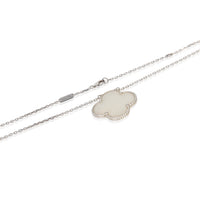 Van Cleef & Arpels White Gold Mother Of Pearl Magic Alhambra Pendant sv