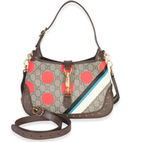 Gucci Beige GG Supreme Monogram Canvas Web Geometric Studded Small Jackie 1961 H Handbag id
