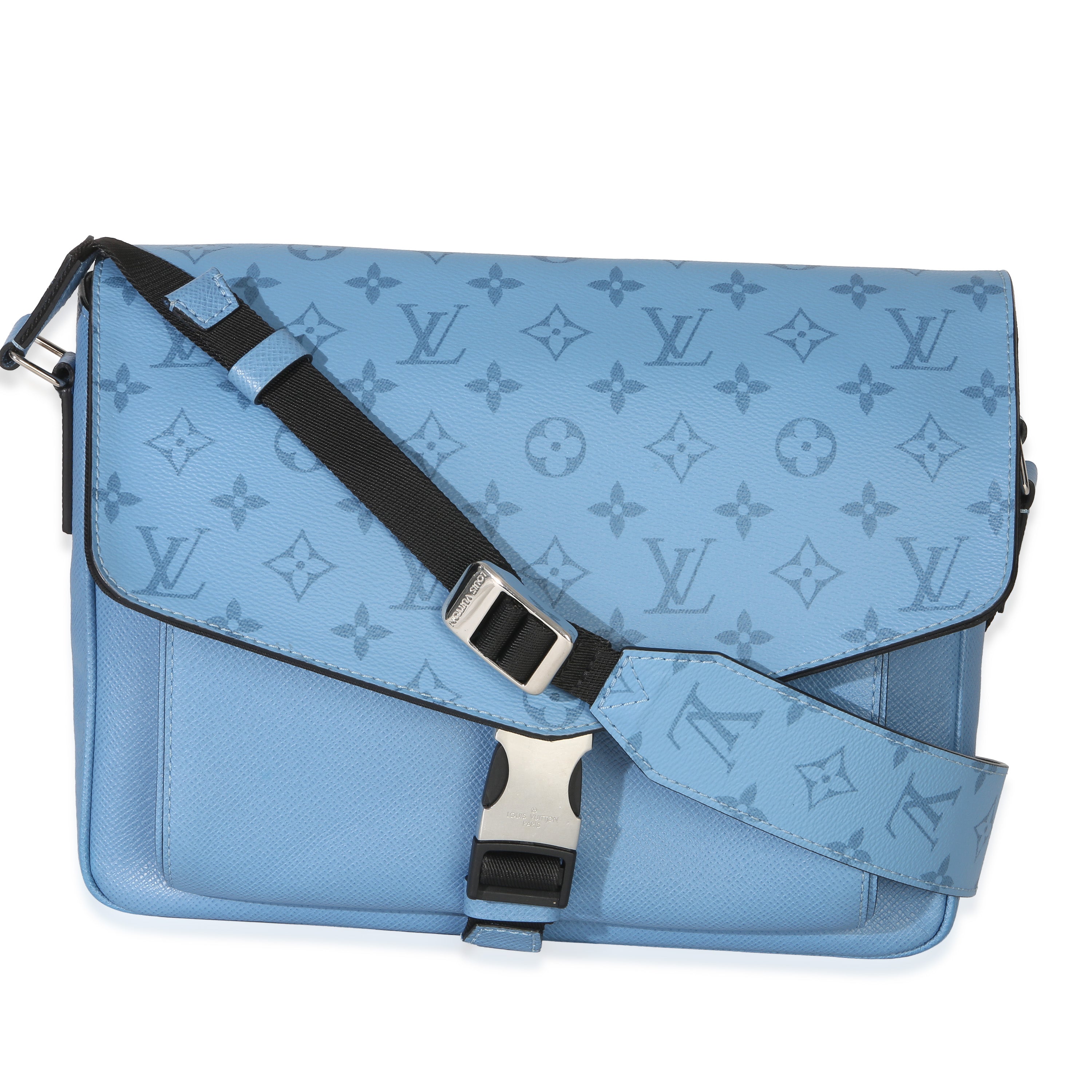 Louis Vuitton Blue Denim Taigarama Messengerama Handbag id