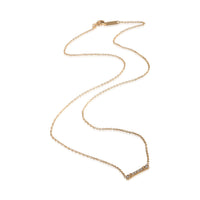 Tiffany & Co. Rose Gold Diamond Fluer De Lis Key Bar Pendant pv