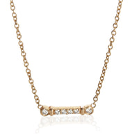 Tiffany & Co. Rose Gold Diamond Fluer De Lis Key Bar Pendant fv