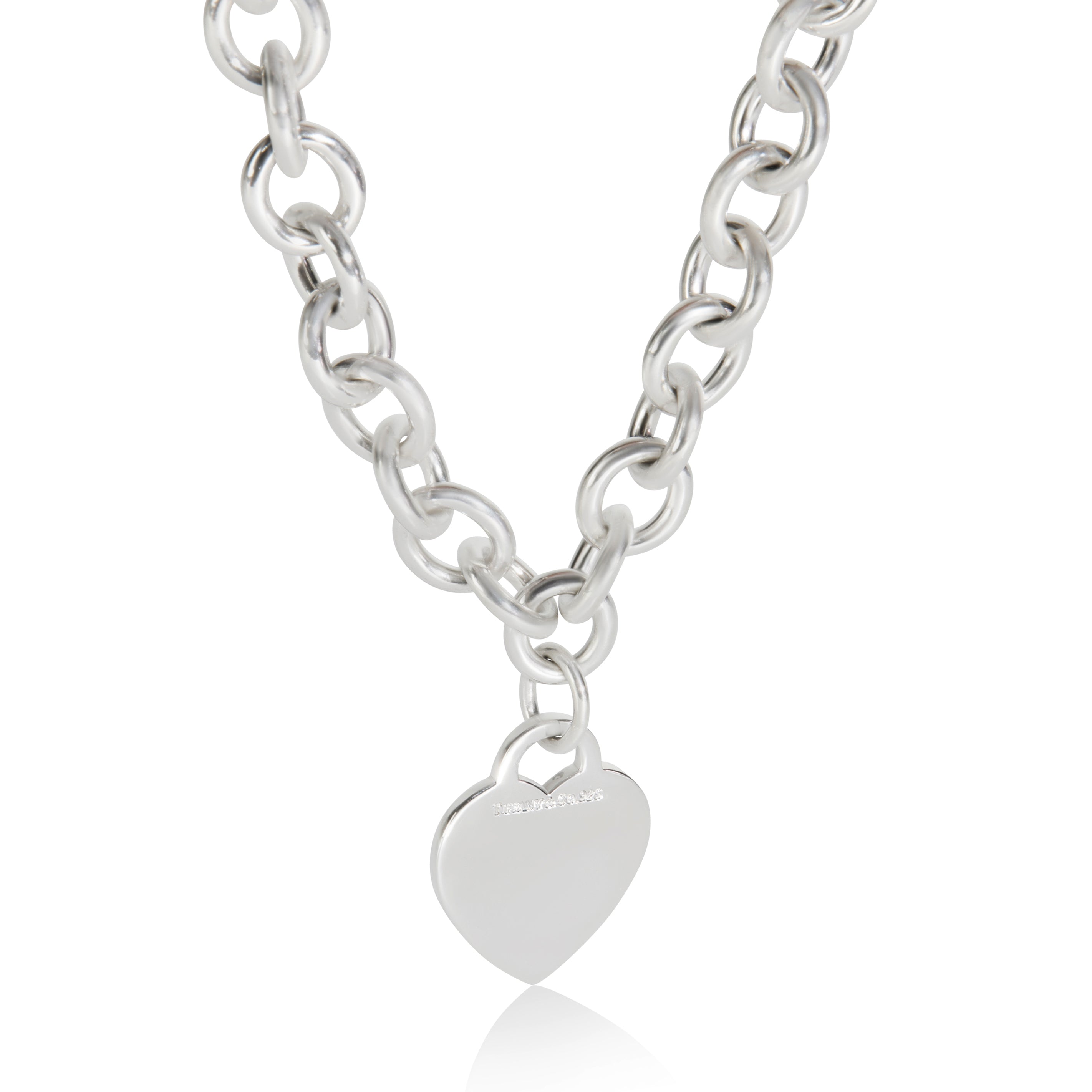 Tiffany & Co. Sterling Silver  Heart Tag Necklace