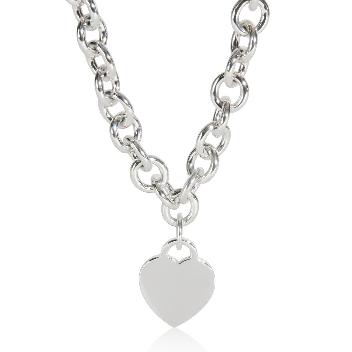 Tiffany & Co. Sterling Silver  Heart Tag Necklace