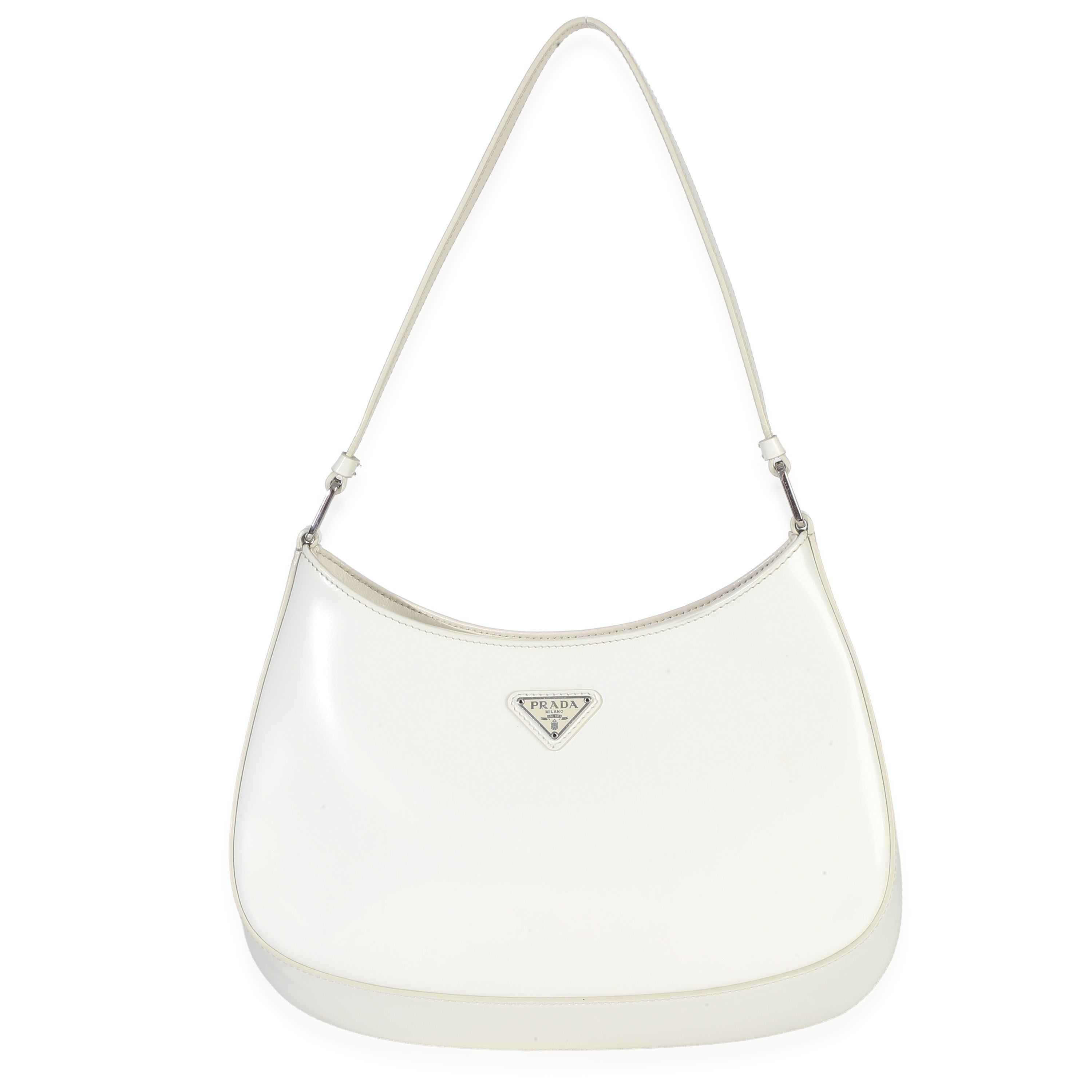 Prada White Spazzolato Cleo Bag Handbag id