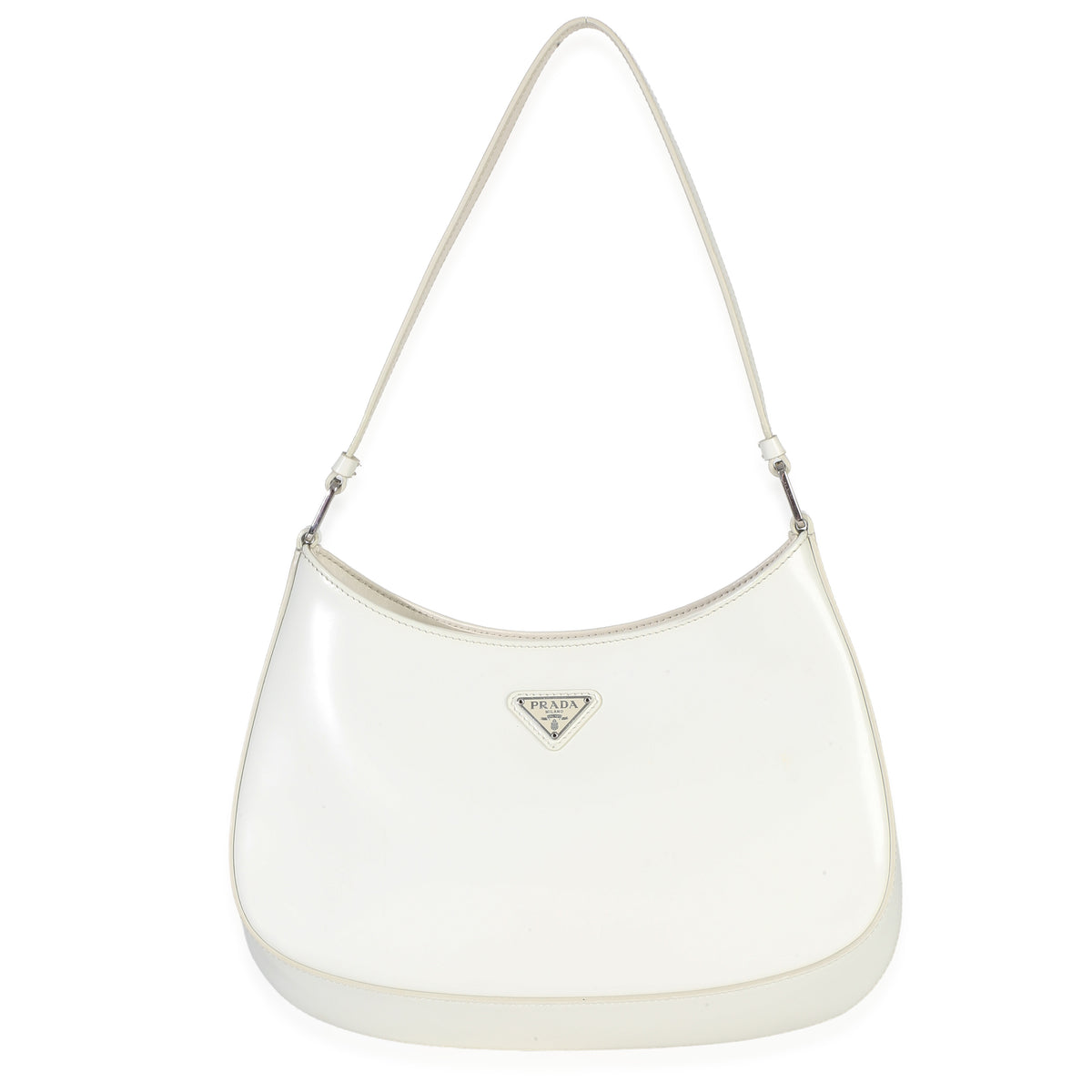 Prada White Spazzolato Cleo Bag Handbag id