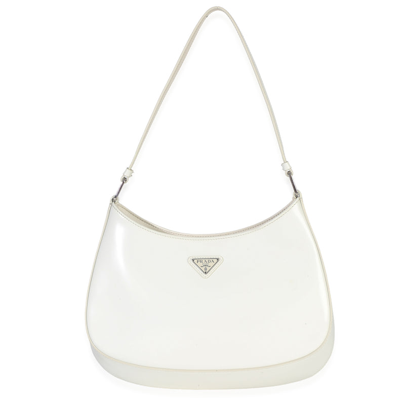 Prada White Spazzolato Cleo Bag Handbag id