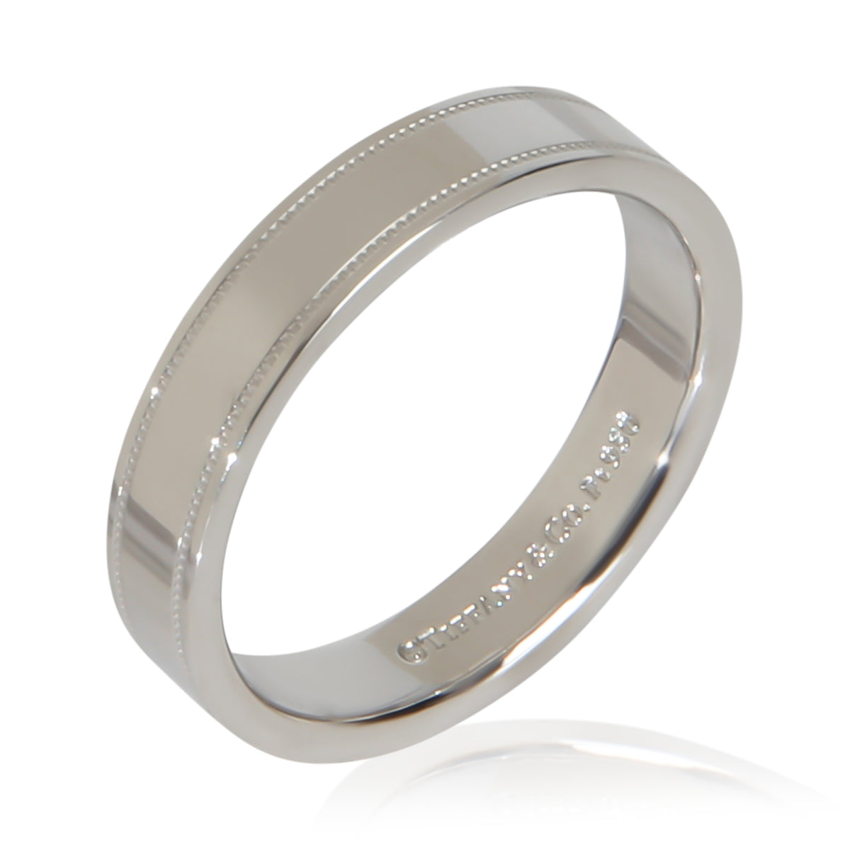 Tiffany & Co. Platinum  4mm Milgrain Band bv