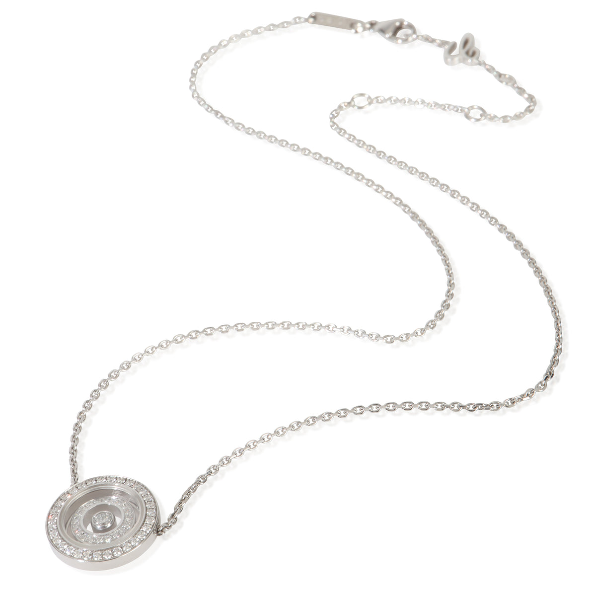 Chopard White Gold Diamond Happy Spirit Pendant pv