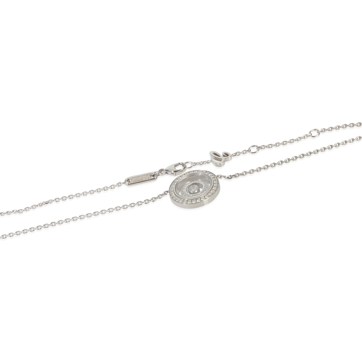 Chopard White Gold Diamond Happy Spirit Pendant sv