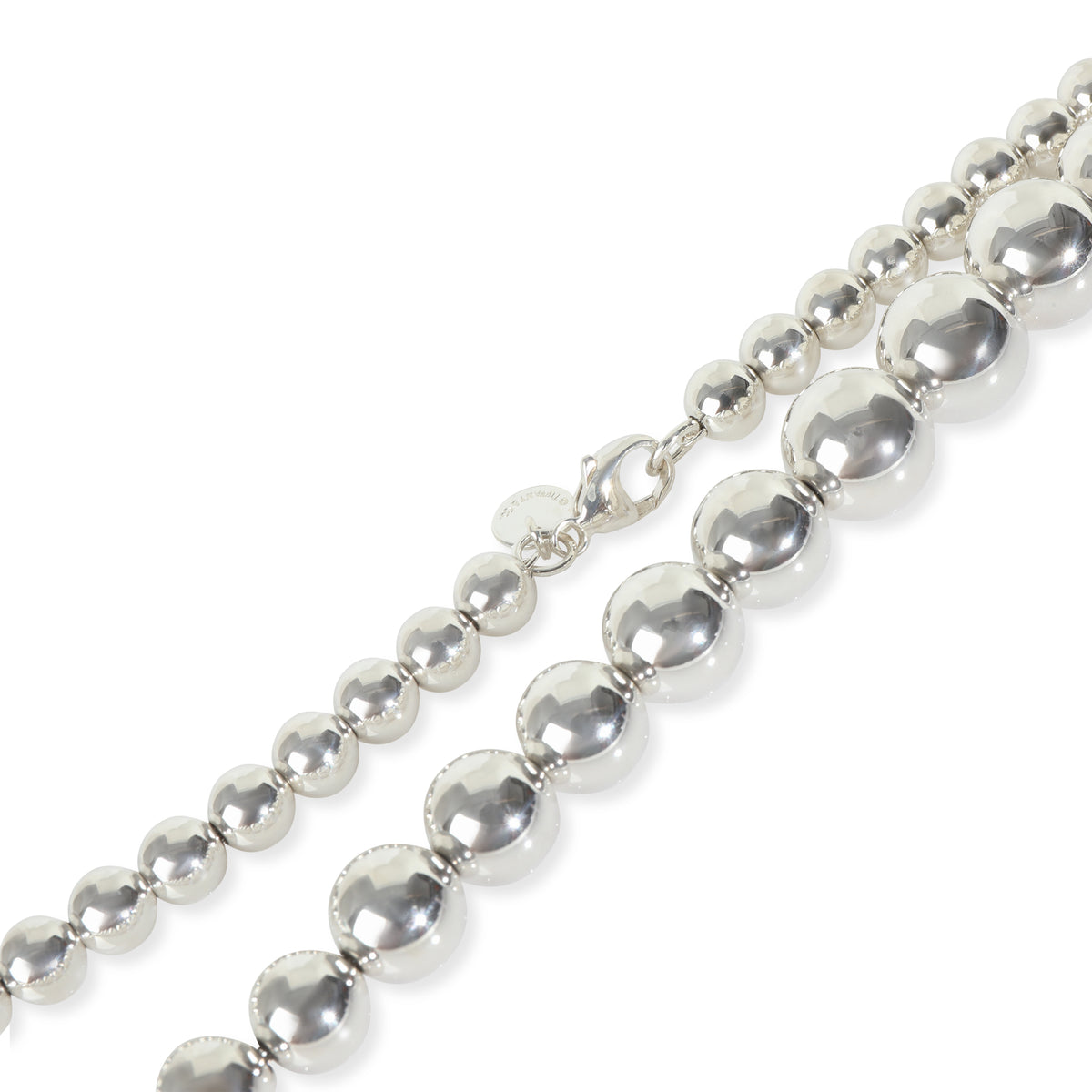 Tiffany & Co. Sterling Silver  Graduating HardWear Ball Necklace