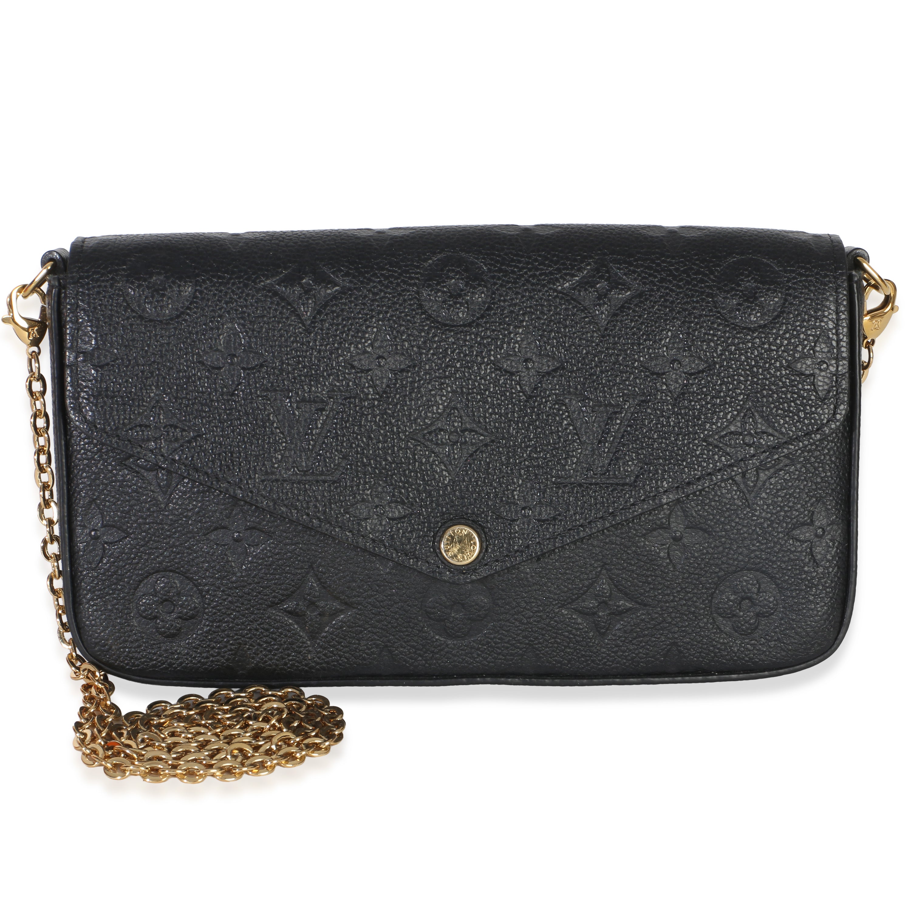 Louis Vuitton Black Monogram Empreinte Felicie Pochette Handbag id