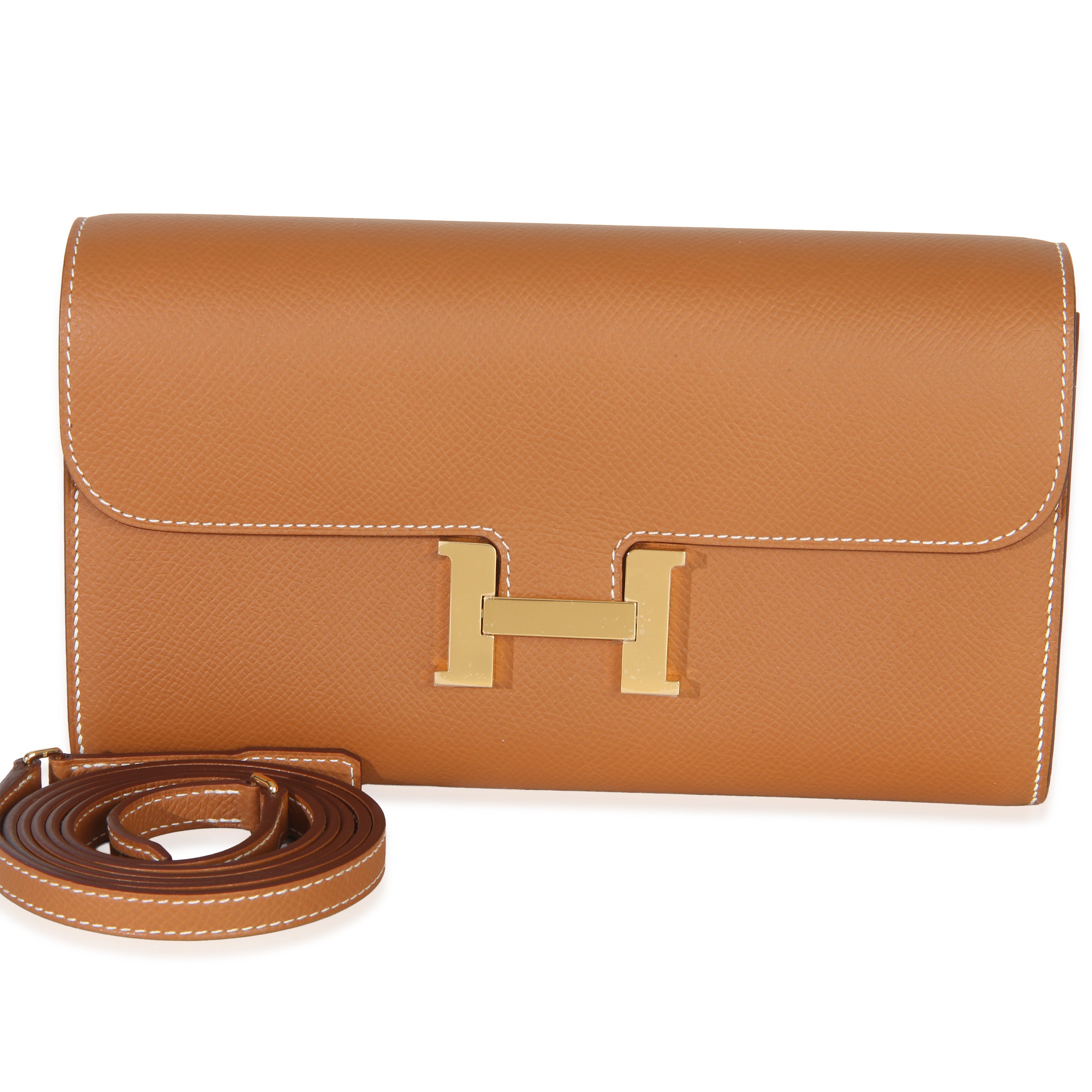 Hermès Gold Epsom Constance Long Wallet To Go GHW Wallet id