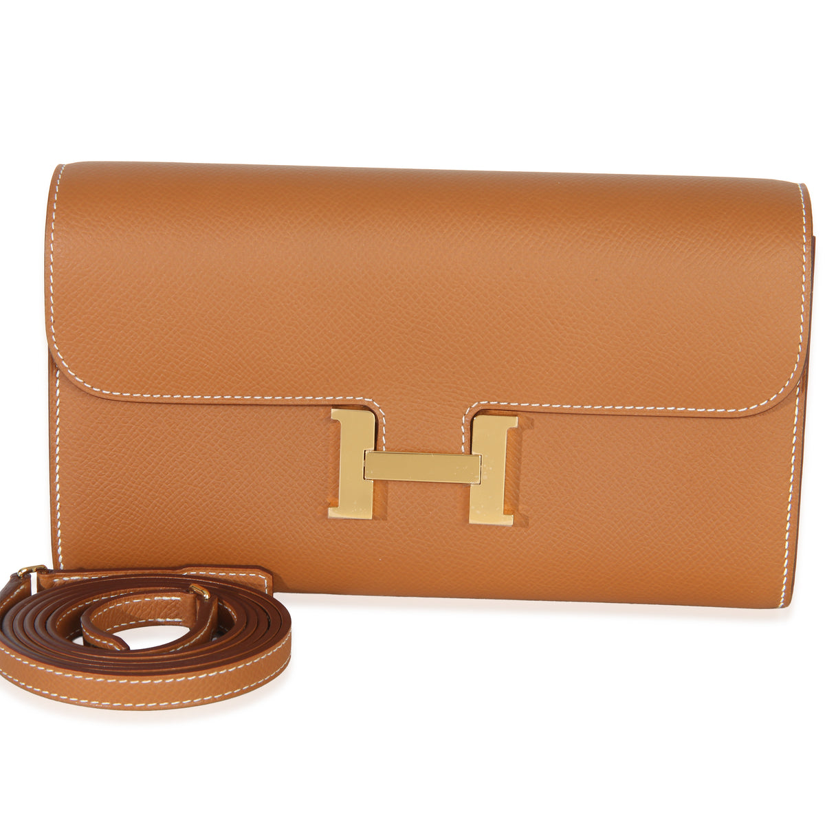 Hermès Gold Epsom Constance Long Wallet To Go GHW Wallet id
