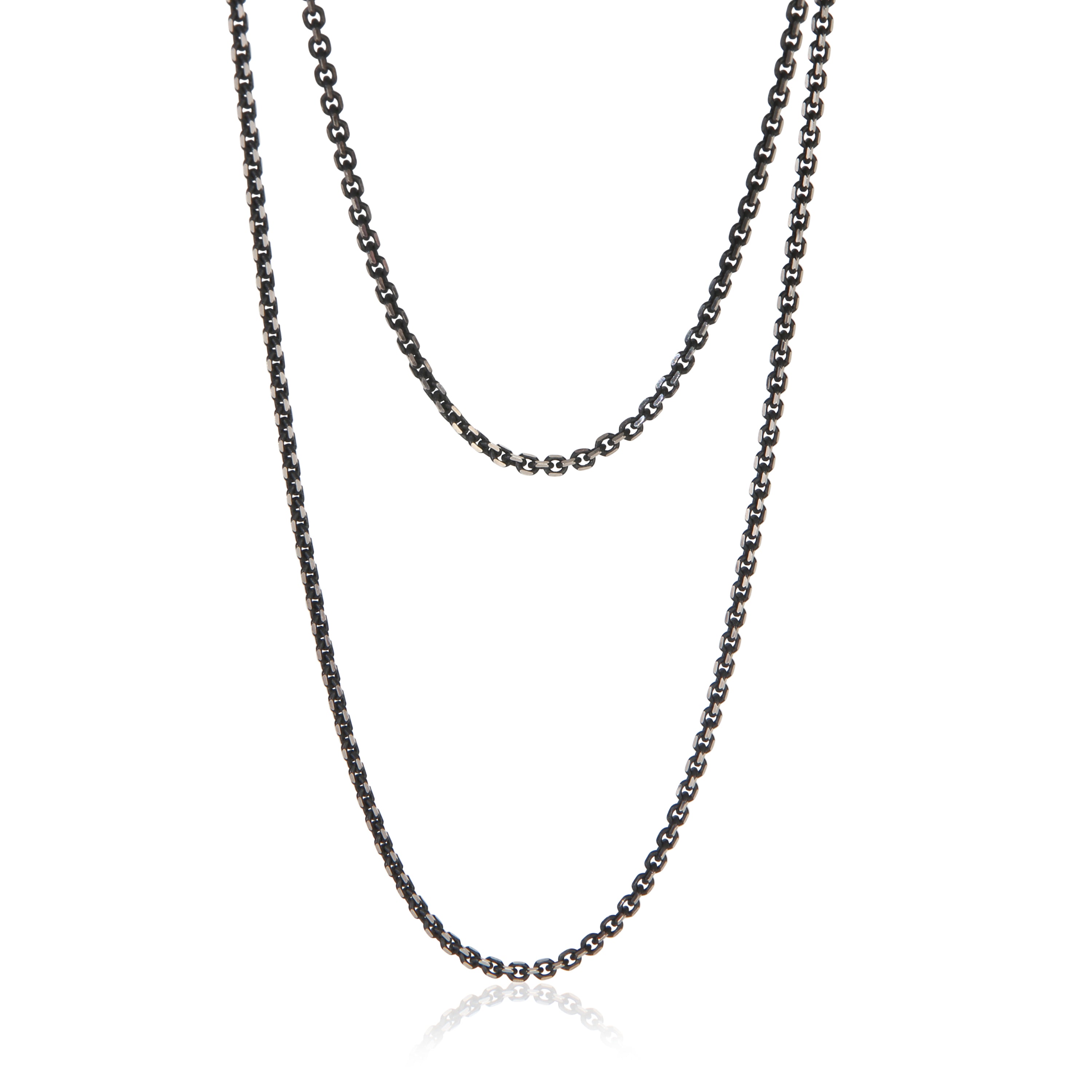 Tiffany & Co. Sterling Silver  Thin Sparkle Chain Necklace fv