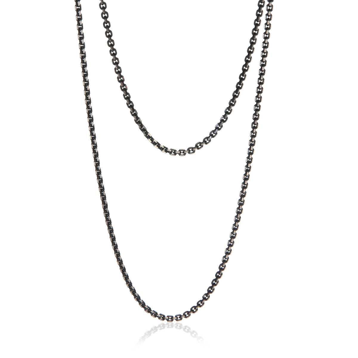 Tiffany & Co. Sterling Silver  Thin Sparkle Chain Necklace fv