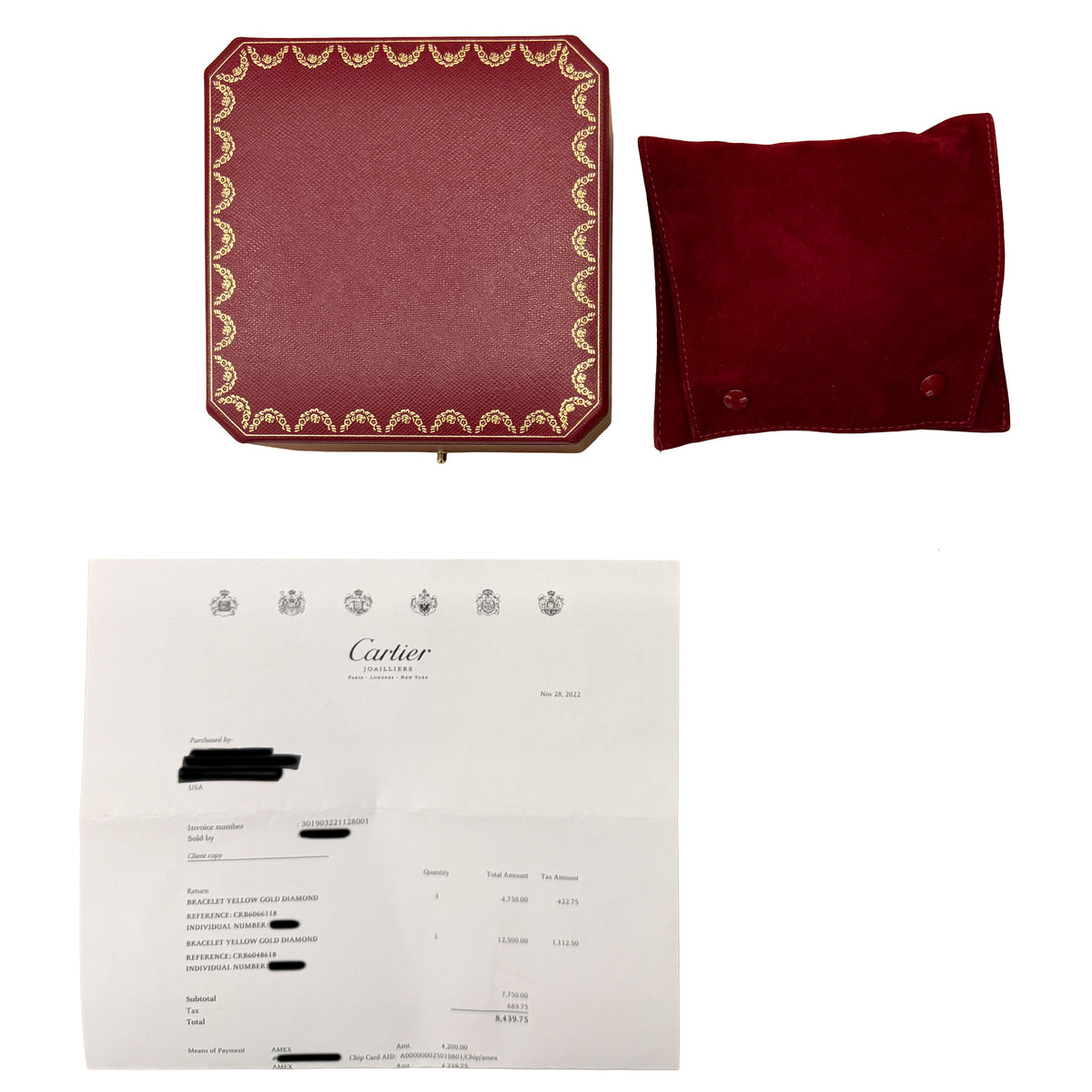Cartier Yellow Gold Diamond Juste Un Clou Bracelet box