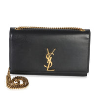 Saint Laurent Black Grain De Poudre Medium Kate Chain Bag Handbag id