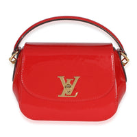 Louis Vuitton Red Monogram Vernis Pasadena Shoulder Bag Handbag id