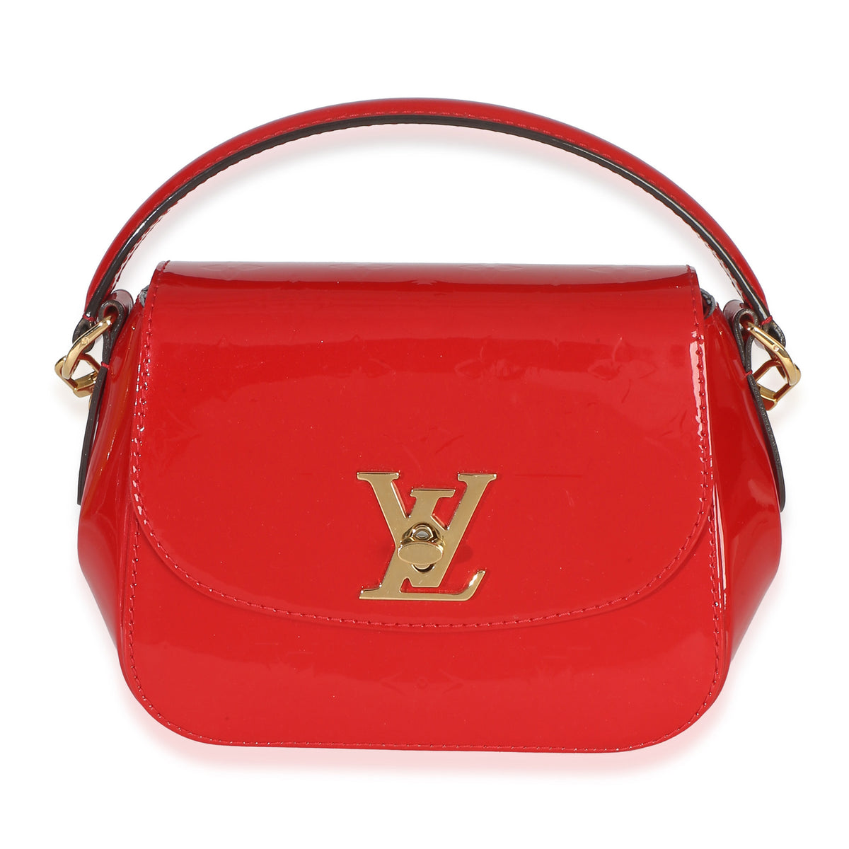 Louis Vuitton Red Monogram Vernis Pasadena Shoulder Bag Handbag id