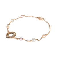 Cartier 3 Tone Gold Pearl Trinity Bracelet sv