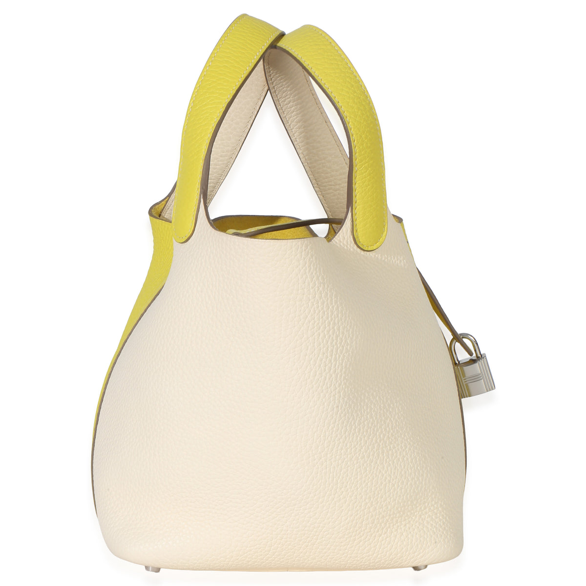 Hermès Bi Color Lime Nata Picotin Lock 18 PHW Handbag 3
