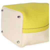 Hermès Bi Color Lime Nata Picotin Lock 18 PHW Handbag 6