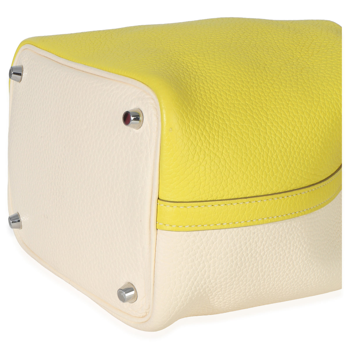 Hermès Bi Color Lime Nata Picotin Lock 18 PHW Handbag 6