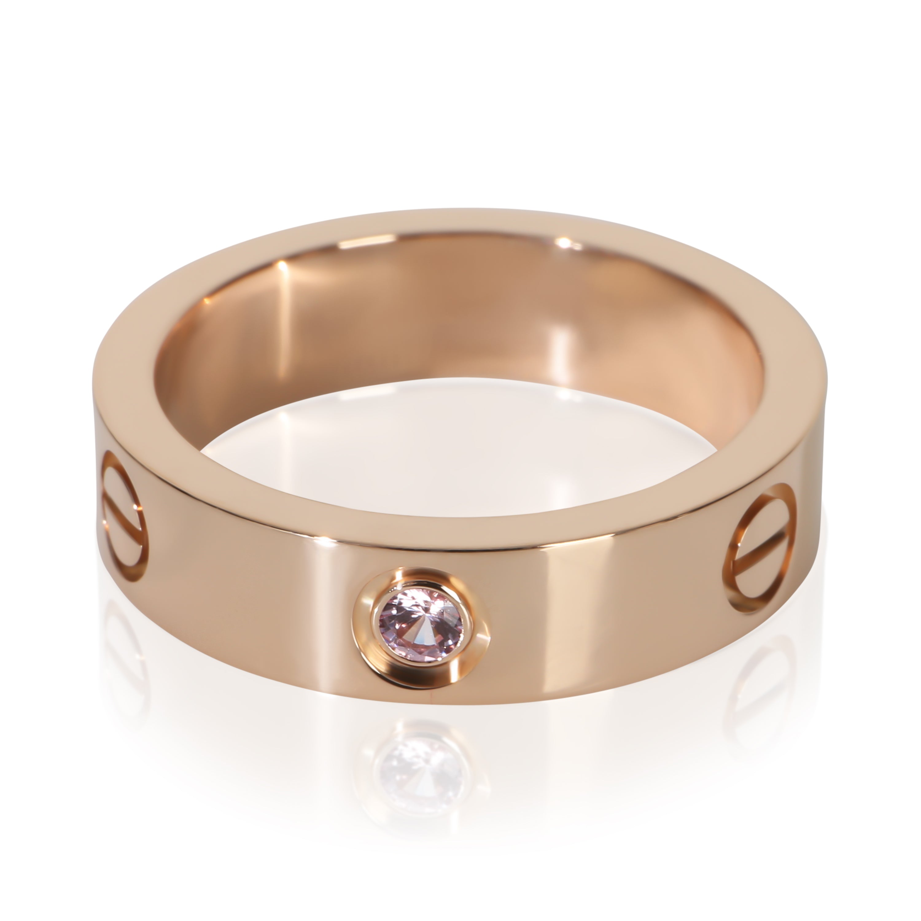 Cartier Rose Gold Sapphire Love Ring fv