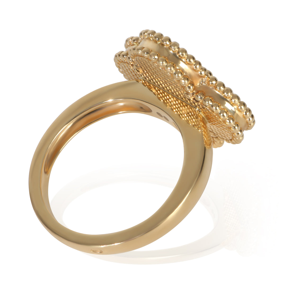 Van Cleef & Arpels Yellow Gold Malachite Magic Alhambra Ring bv