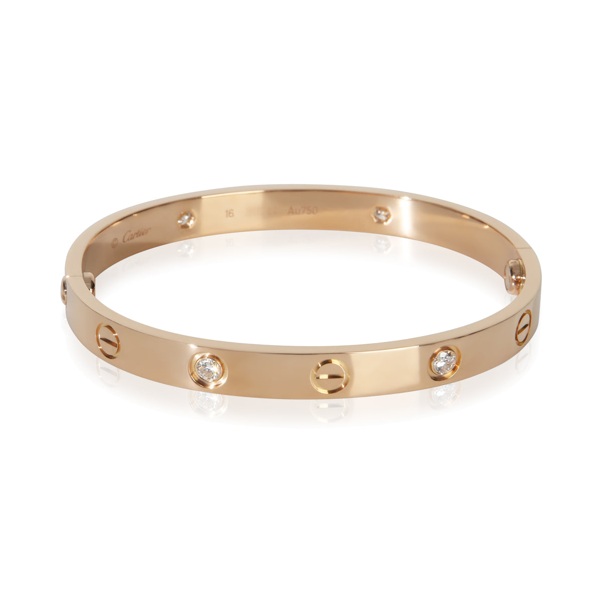 Cartier Rose Gold Diamond Love Bracelet fv