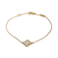 Van Cleef & Arpels Yellow Gold Mother Of Pearl Sweet Alhambra Bracelet fv