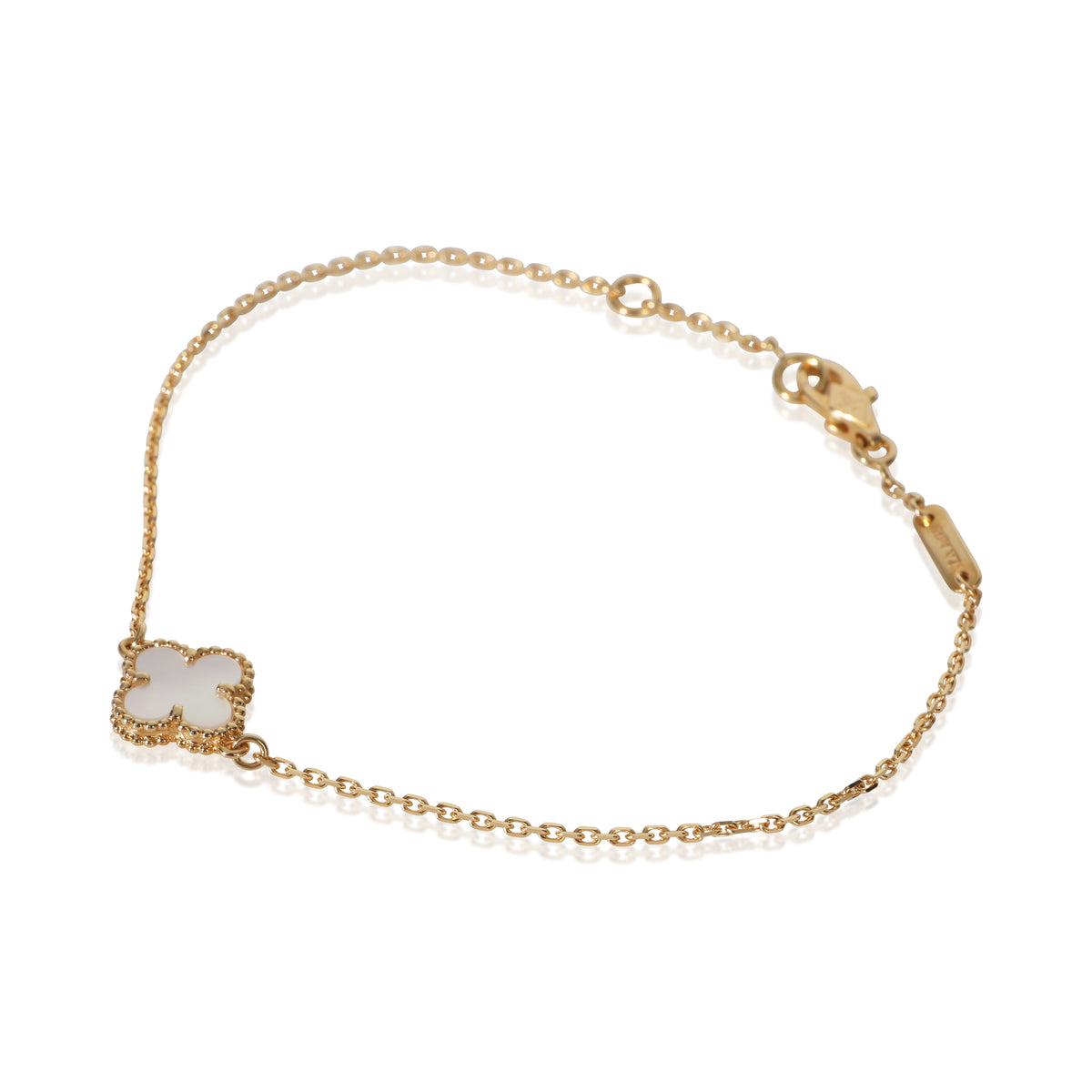 Van Cleef & Arpels Yellow Gold Mother Of Pearl Sweet Alhambra Bracelet sv