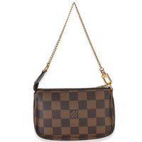 Louis Vuitton Damier Ebene Canvas Mini Pochette Accessories Handbag 4